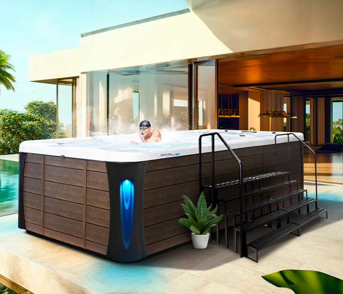 Calspas hot tub being used in a family setting - Springfield