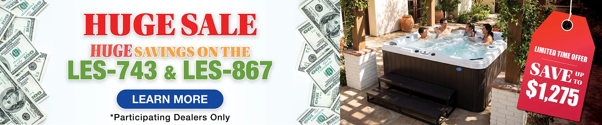 Calspas hot tub being used in a family setting - Springfield